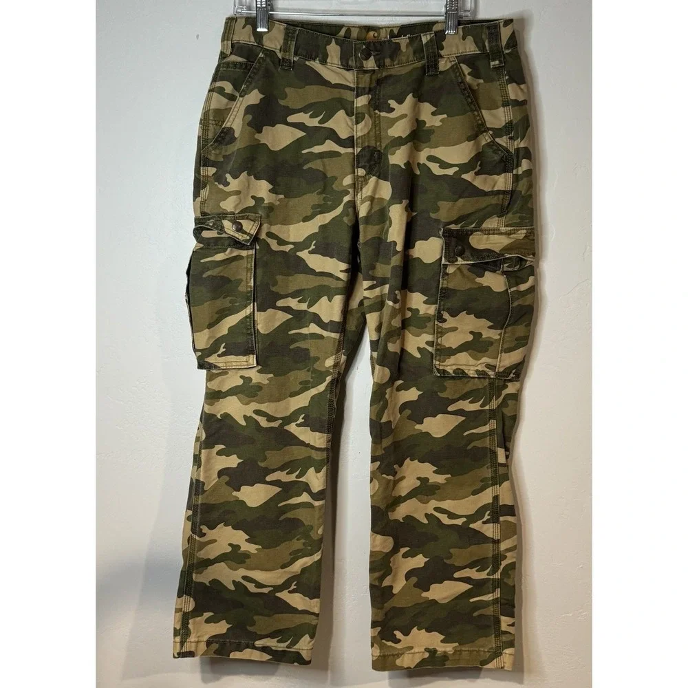 Carhartt Pants Mens 36x30 Camouflage Carpenter Cargo Relaxed Fit Hunting Camo